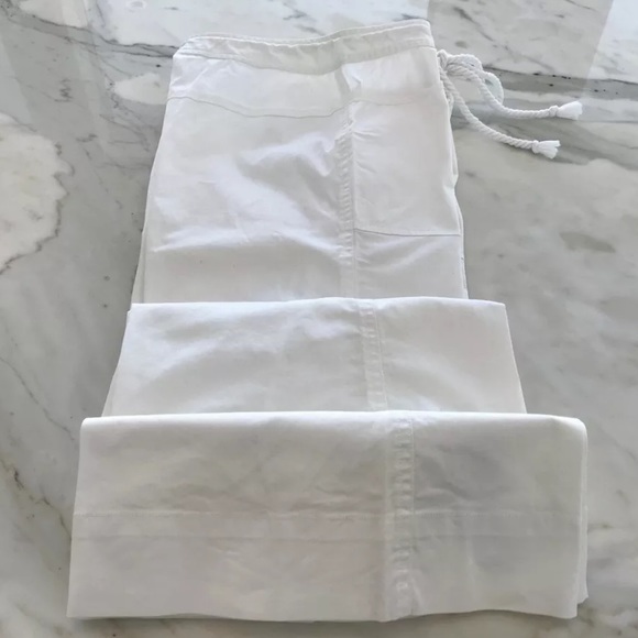 LaROK WHITE COTTON DRAWSTRING PANTS SIZE US 4 - Picture 2 of 12